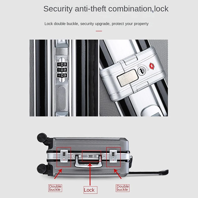 Scratch-resistant Aluminum Frame Trolley Case 20\