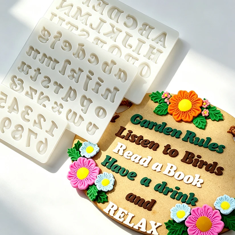Alphabet Buchstaben Zahlen Silikon Zuckerform Cupcake Schokolade Fondant Kuchen Dekorationswerkzeuge