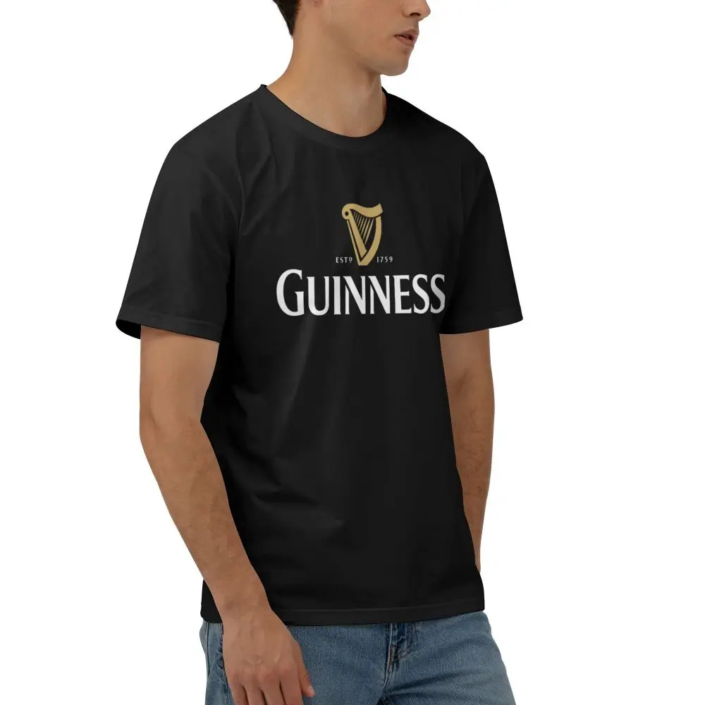 NEW GUINNESS-LOGO Fashion T Shirt Printed Cotton Men's T-Shirt Men Tops Funny Short Sleeve Tee