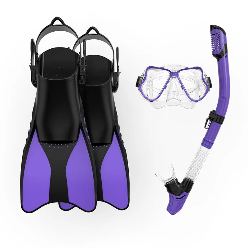 

Diving Flippers Goggles Snorkel Set Swimming Snorkeling Set Water Sports Silicone Flippers Mask Swimming Equipment