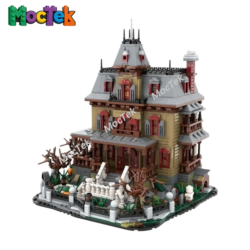 

Classic Medieval Manor House Building Blocks Retro Villa Mansion Scene Model Small Particle Bricks Handmade Puzzle 2139PCS