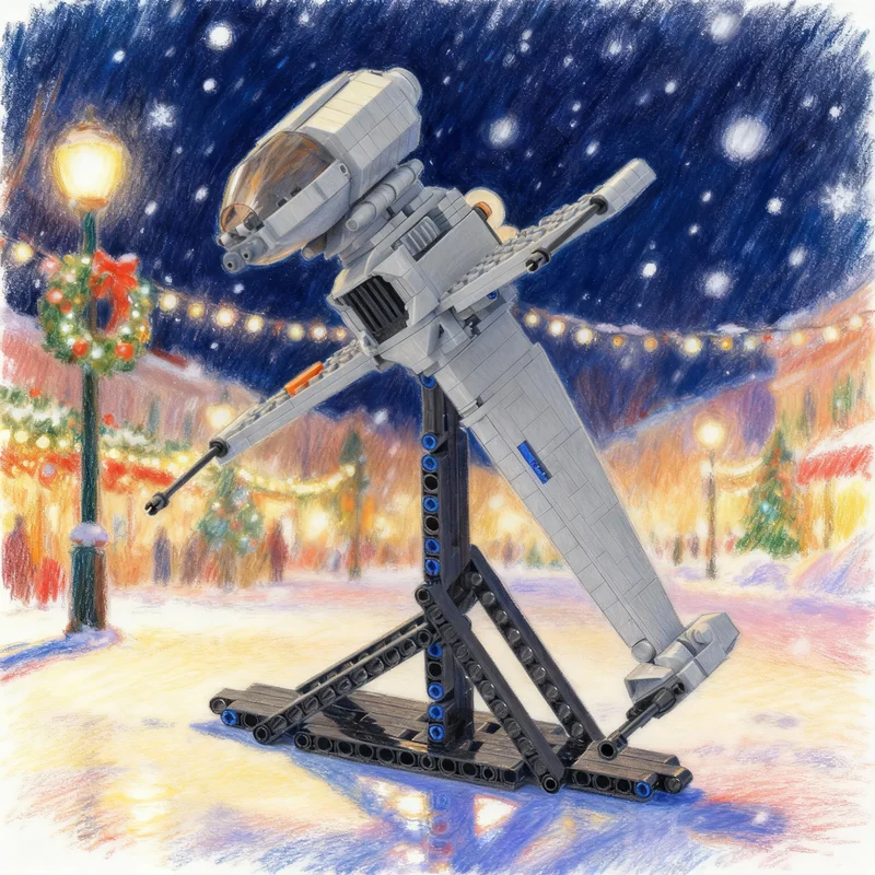 

401 деталь MOC Star Battle B-Wing: Модель с подвижными крыльями и кабиной пилота, конструктор, архитектурный набор, рождественский подарок, развивающая игрушка, DIY-идея