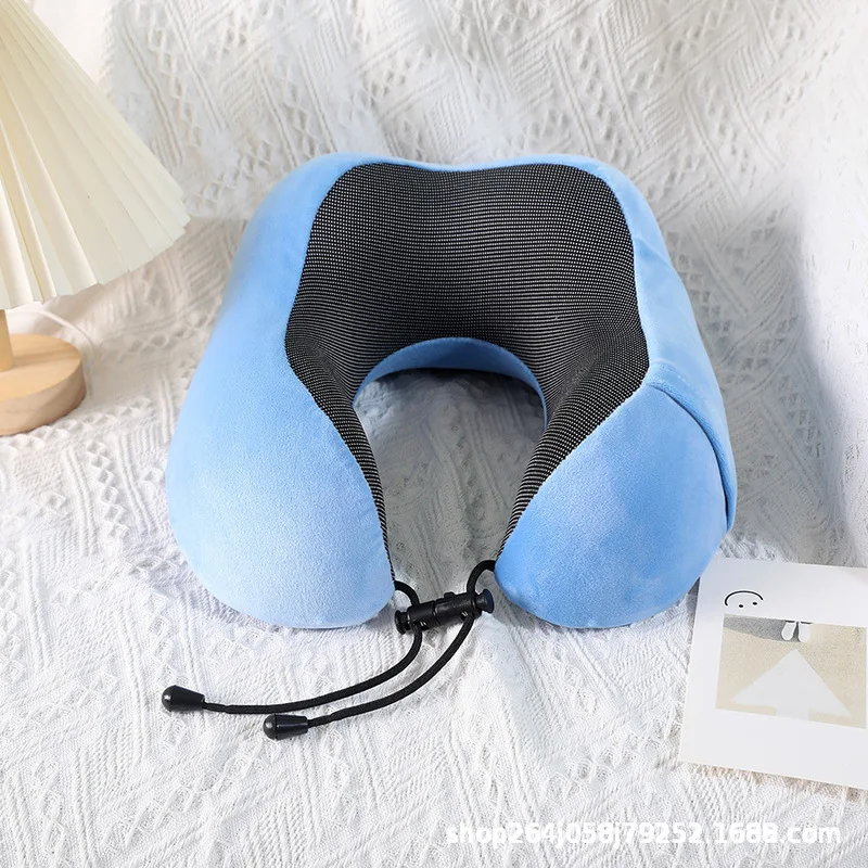 U-Shaped Memory Foam Neck Pillow Slow Rebound Travel Pillow for Office Business