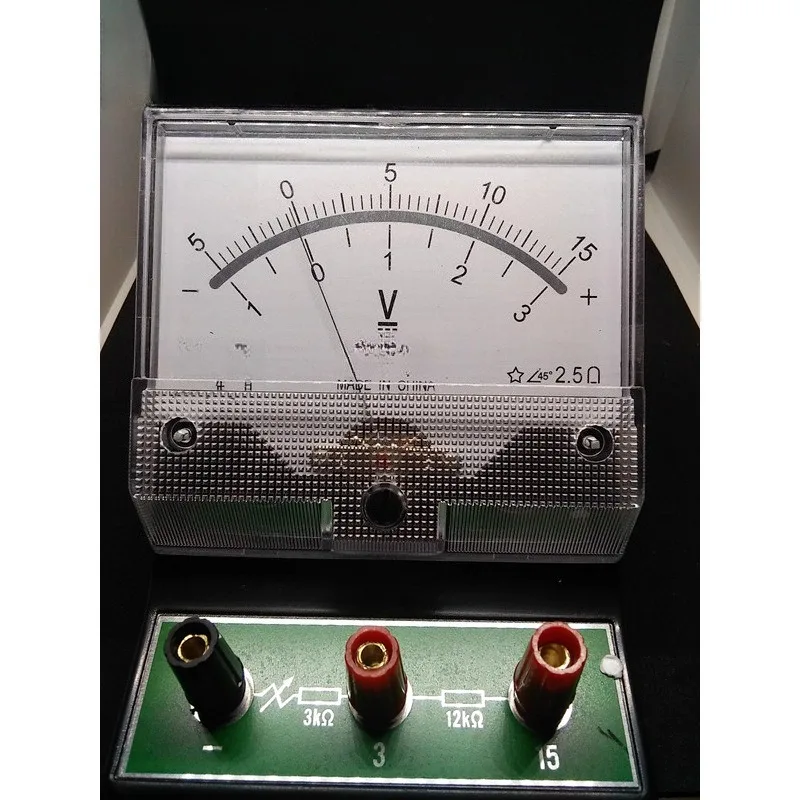 

Class 2.5 Voltmeter Dual Range 3V 15V DC Voltmeter J0408 Accurate Gauge Clear Reading Reliable Operation