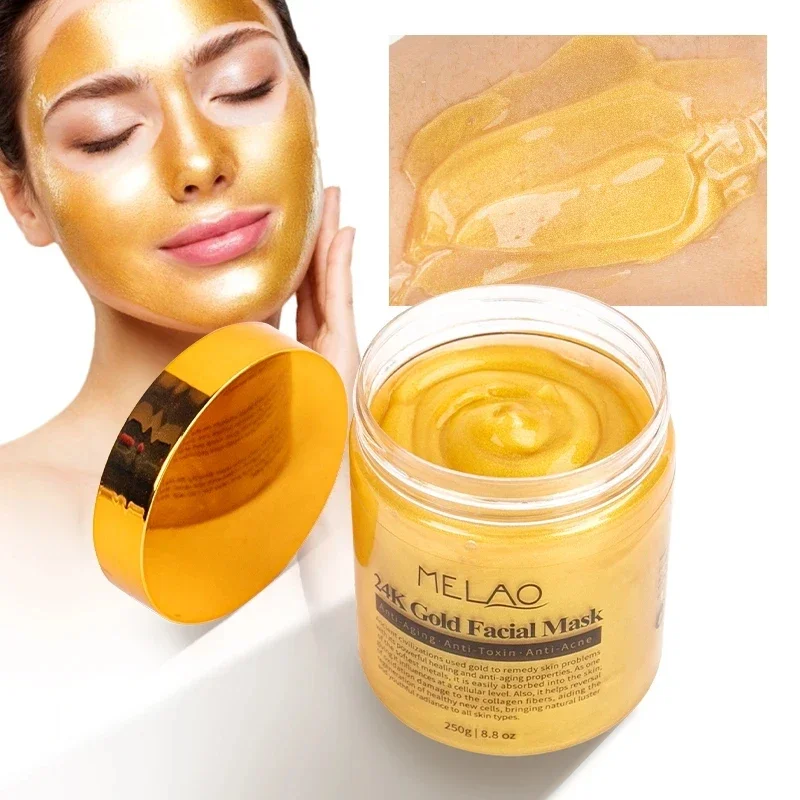 24K Gold Collagen Facial Mask Anti-Wrinkle Sleeping Mask Moisturizing Anti-aging Anti-acne Healing Whitening Skin Care Products