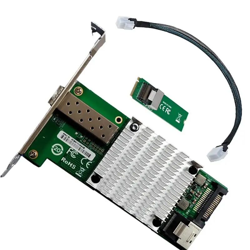 

【COOL】10G SFP+ M. 2 Key M Network Card For 82599 Chipset Including SFF-8087 Cable