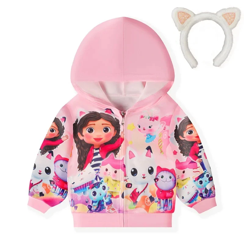 2026 'S Dollhouse Cosplay Cat Hoody Jacket Toddler Boys Clothes Baby Girls Gabby Cats Zipper Jackets Ch X117P view 2