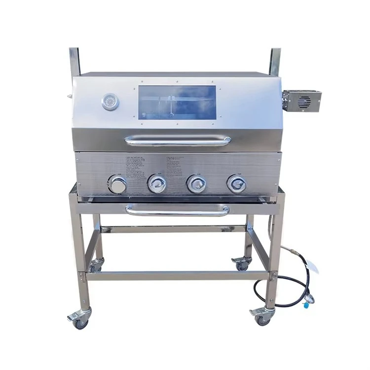 Factory Direct Price Large Gas and Charcoal Brazilian Roaster Pig Lamb BBQ Spit Rotisserie Grill