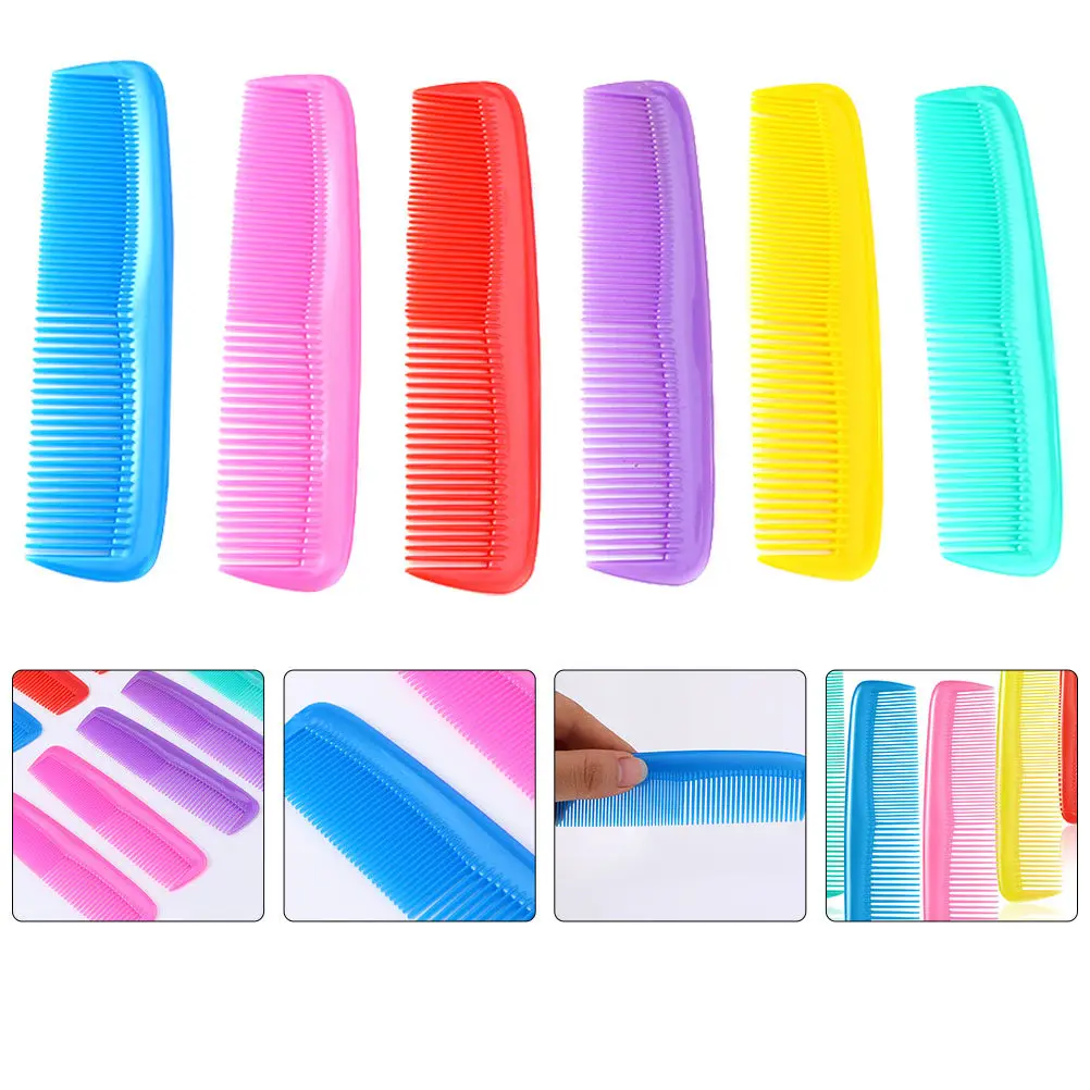 

12Pcs Portable Mini Hair Comb with Graduated Teeth Coarse to Fine for Cutting Styling Fine Hair Unbreakable Plastic Travel Comb