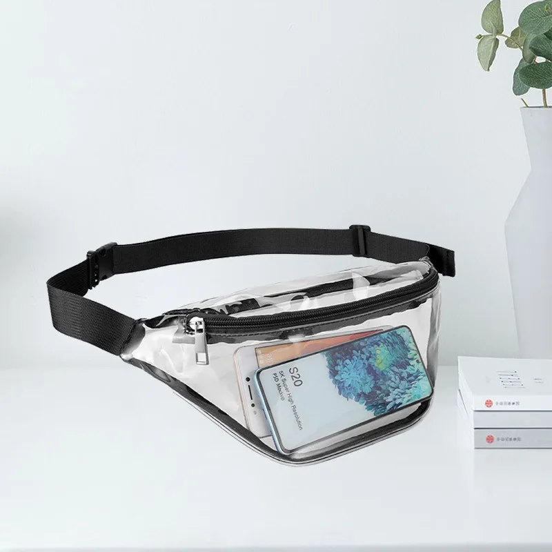 

PVC Transparent Waist Bag, Travel Cosmetic Bag, Sports Hiking Bag, Men's and Women's Organizer Bag