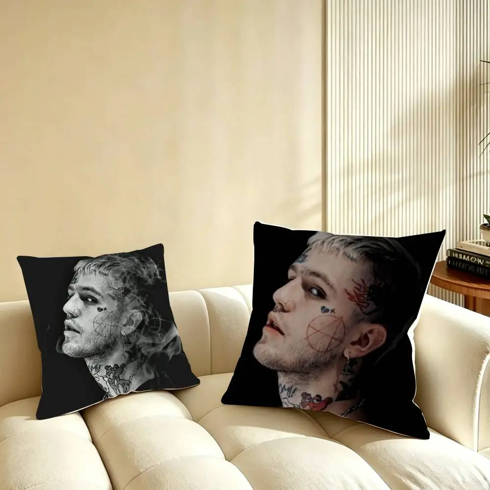 

L-Lil Peep Hellboy Love Rapper Pillow Case Cushion Cover Throw Pillow Case For Car Sofa