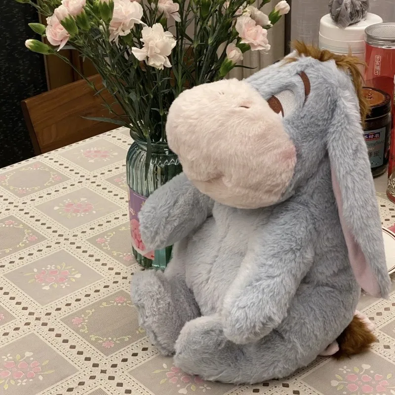 Disney Kawaii Piglet Eeyore Peluche muñeca Winnie the Pooh figura de Anime de dibujos animados decoración de la habitación almohada Animal cerdo burro Peluche regalo