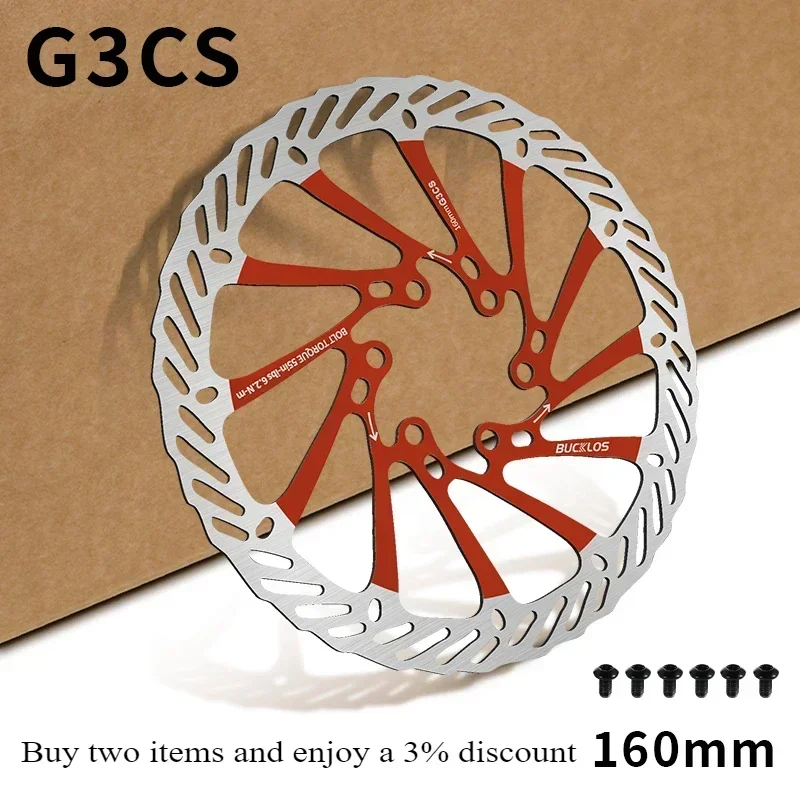 Тормозной диск BUCKLOS G3CS 160/180/203 мм - черный/красный/синий/фиолетовый/желтый/зеленый — фото товара