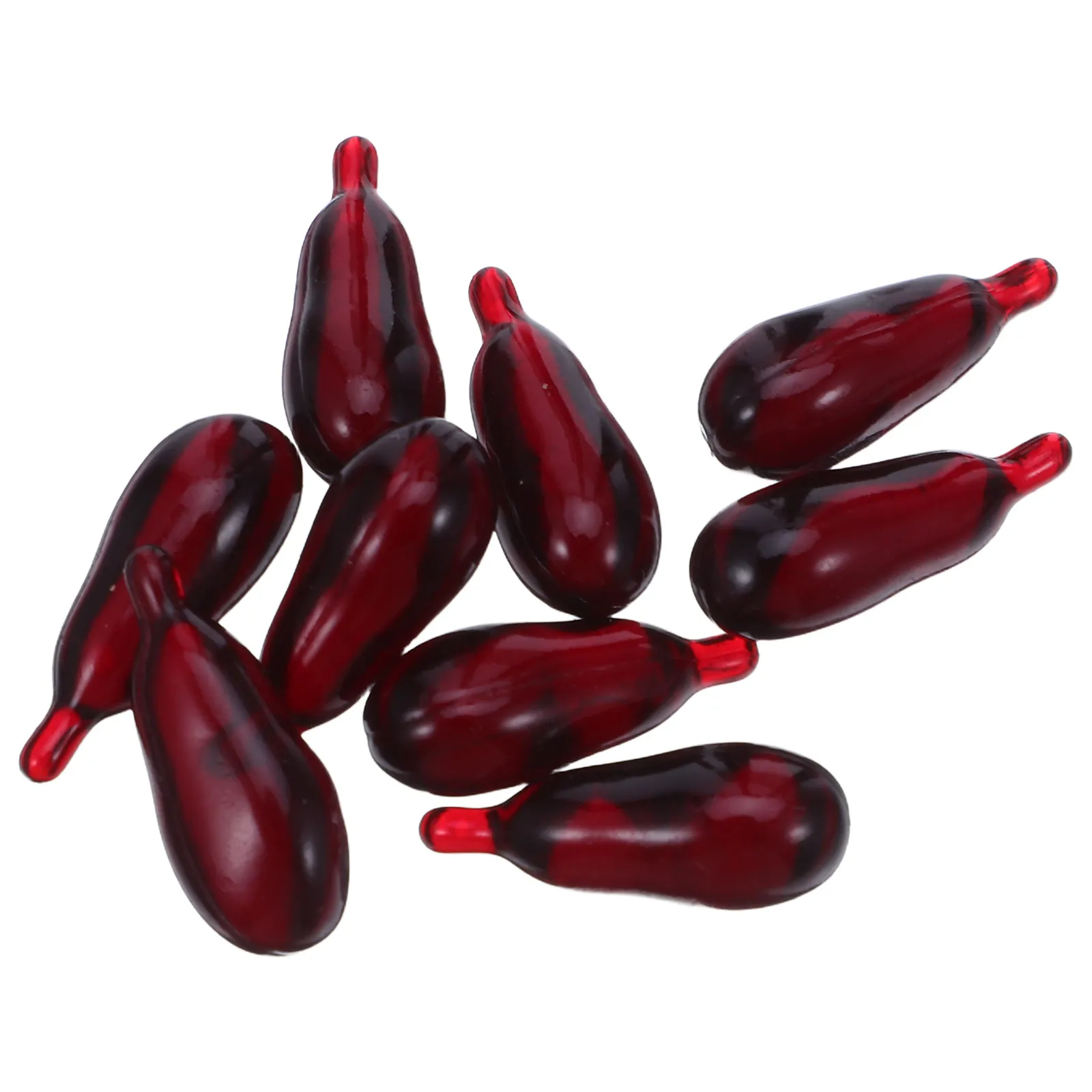 

9pcs Fake Capsules Realistic Blood Props For Halloween Party Scary Makeup Effects Washable Prank Simulated Blood Capsules