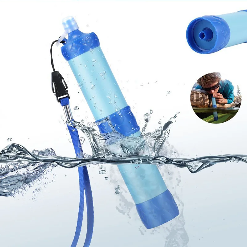 Manual pressurization Emergency Mini Water Filter Outdoor Survival Portable Drinking Purifier For Travel Hiking Camping Trip