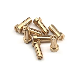 Bala Banana Plug Connector, macho Low Pro Bullet Plugs para bateria RC, Parte banhada a ouro, 5mm