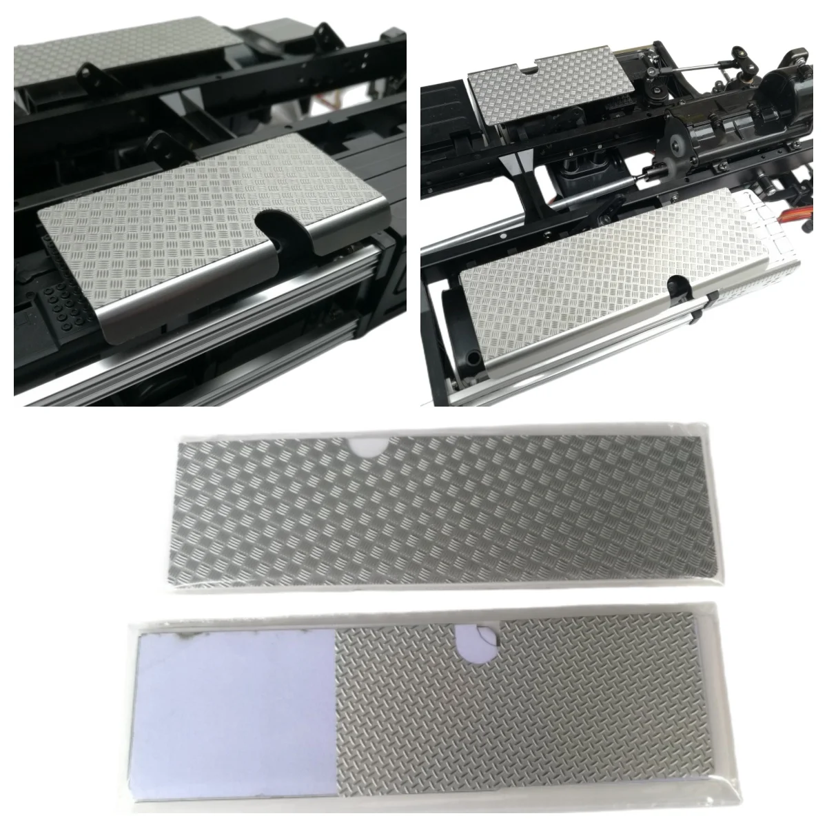 

Fuel Tank Metal Anti-skid Plate Board for Tamiya 1/14 RC Truck Volvo FH12 FH16 56360 Upgrade Parts