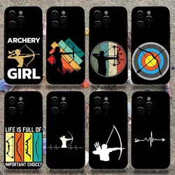 Archery Sprot Phone Case For Apple iPhone 15,14,13,12,11,Pro,X,XS,Max,XR,Plus,Mini Soft Black Cover