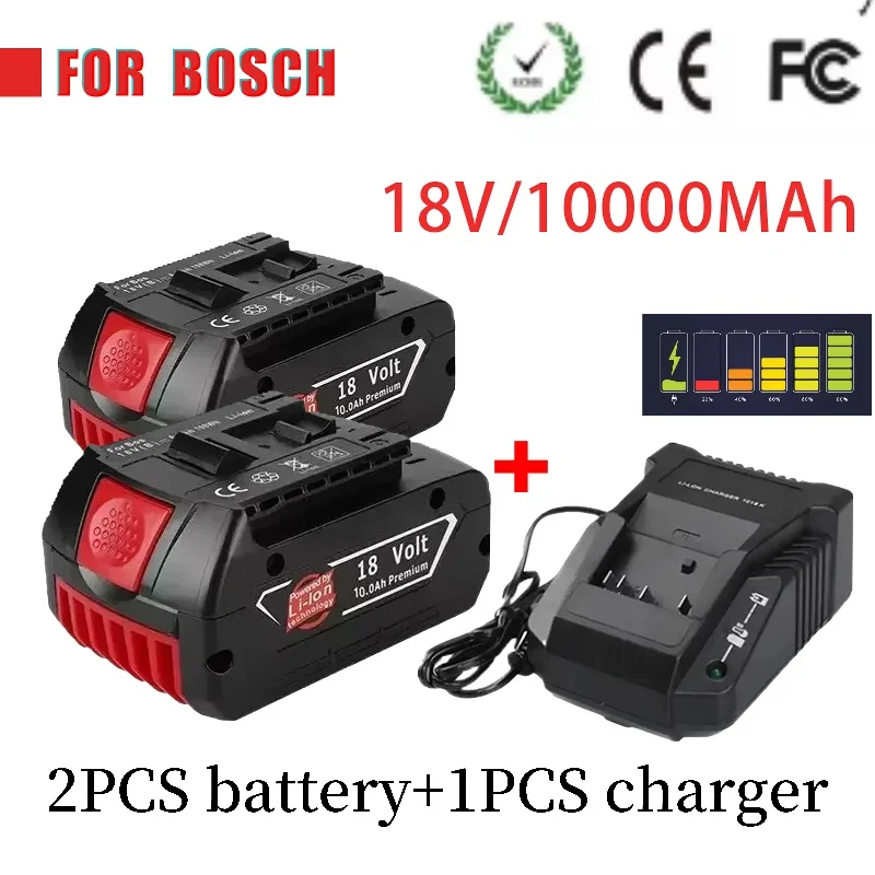 

Bosch 18V lithium-ion battery 10.0Ah, compatible with BAT609 610 618619, suitable for Bosch power tool battery+charger