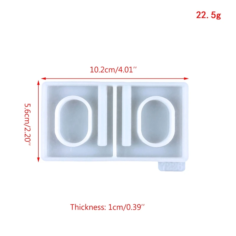 E0BF Napkin Ring Resin Silicone Mold Epoxy Napkin Holder Mould for DIY Craft