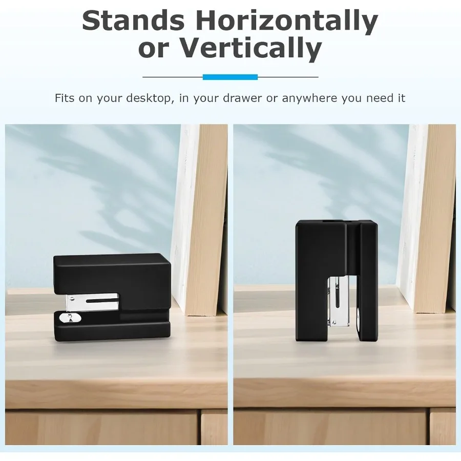 Mini cucitrice Piccola graffetta da scrivania carina Capacità di 25 fogli con 830 graffette e cucitrice da tavolo per ufficio scuola casa