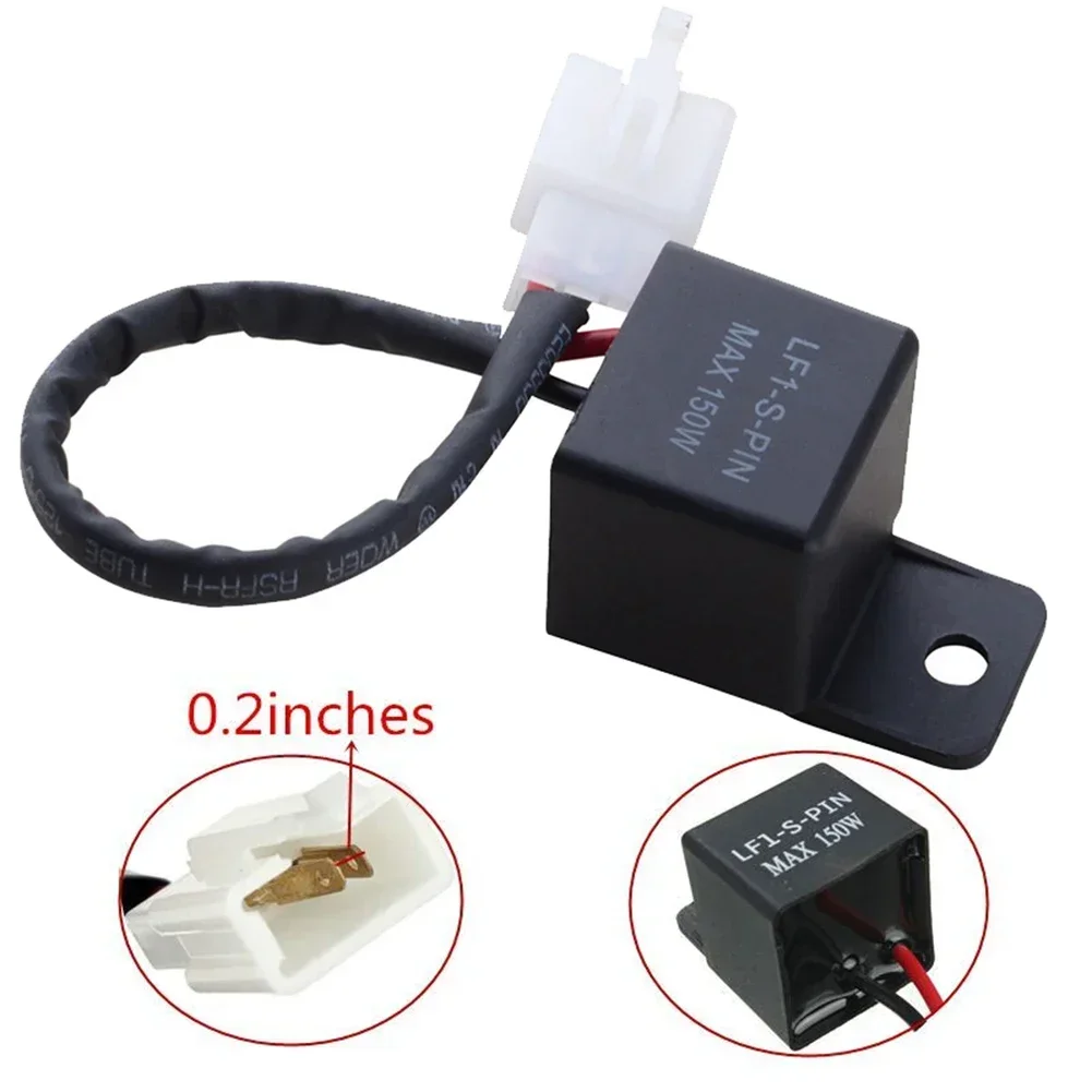 Motorcycle LED Turn Signal 2-pin Led Flasher Relay Suitable for Honda Kawasaki Suzuki Yamaha LF1-S-PIN MAX150W Universal