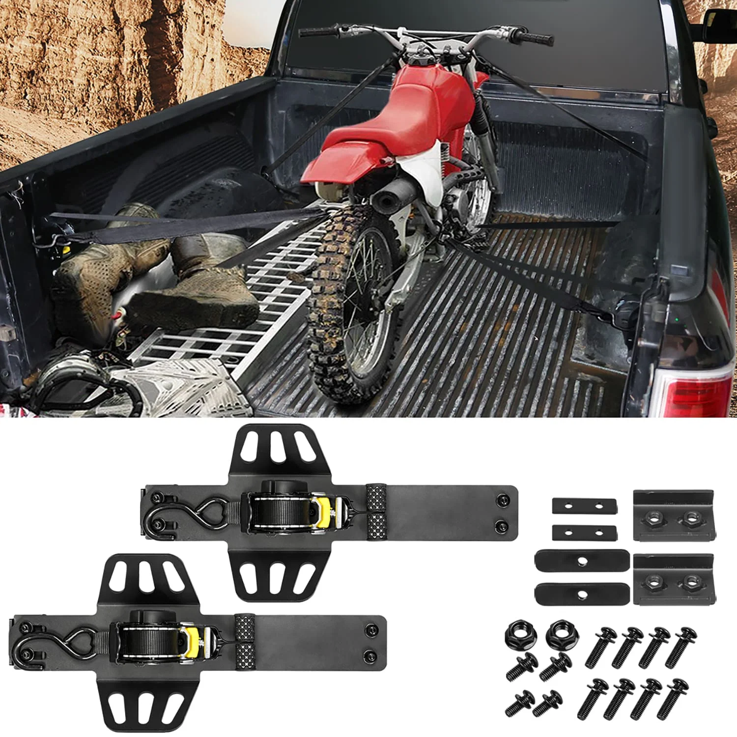 

2PCS Retractable Tie Down Straps Retractable Ratchet Straps Retractable Ratchet Straps Truck For Dodge Ram 1500 2009-2018