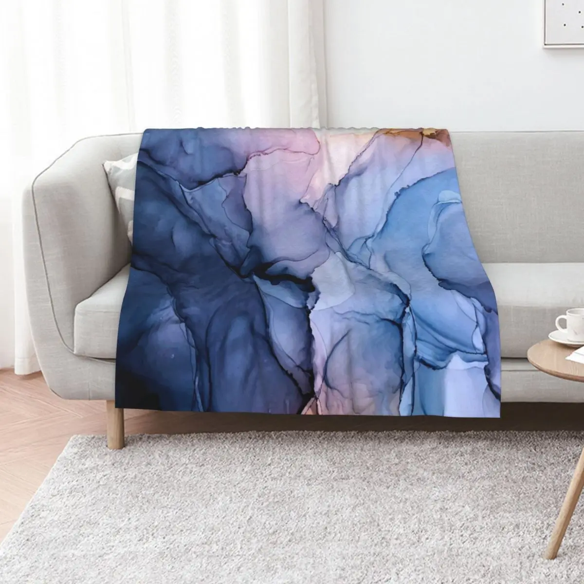 Captivating 1 - Alcohol Ink Painting Throw Blanket Retros for sofa Sofa Quilt Loose Blankets