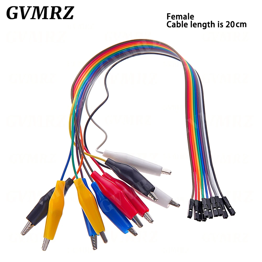 20MM 30MM 10Pin Double-end Alligator Clips jump Wire Male Female Crocodile Clip Test Lead Jumper Wire Line Cable DIY Connection image 5