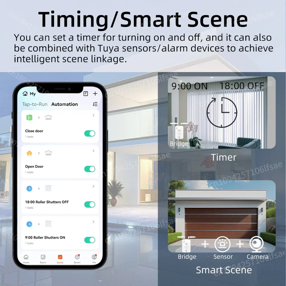 ZSVIOT Tuya الذكية واي فاي RF الناسخ التحكم عن بعد نسخة للباب الكهربائي المتداول ستارة الباب المظلة ظلة التحكم عن بعد #5