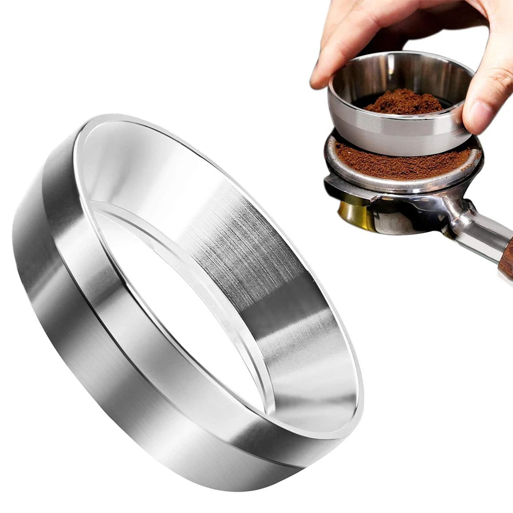 

Coffee Dosing Ring 58mm Portafilter Coffee Dosing Funnel 304 Stainless Steel Kitchen Supply