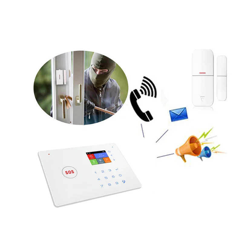 Detector antirrobo para puerta y ventana de casa, alarma de seguridad magnética, montada en la puerta inteligente inalámbrica