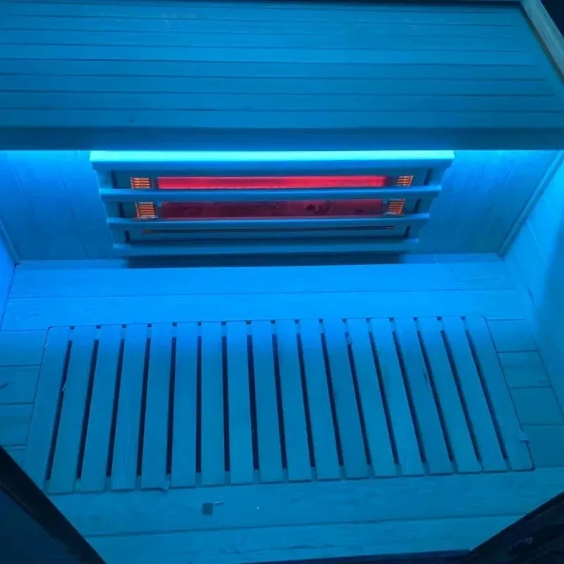Infrared Solid Wood Sauna Room Keep Body Healthy Outdoor Dry Sauna Room with Glass Heater