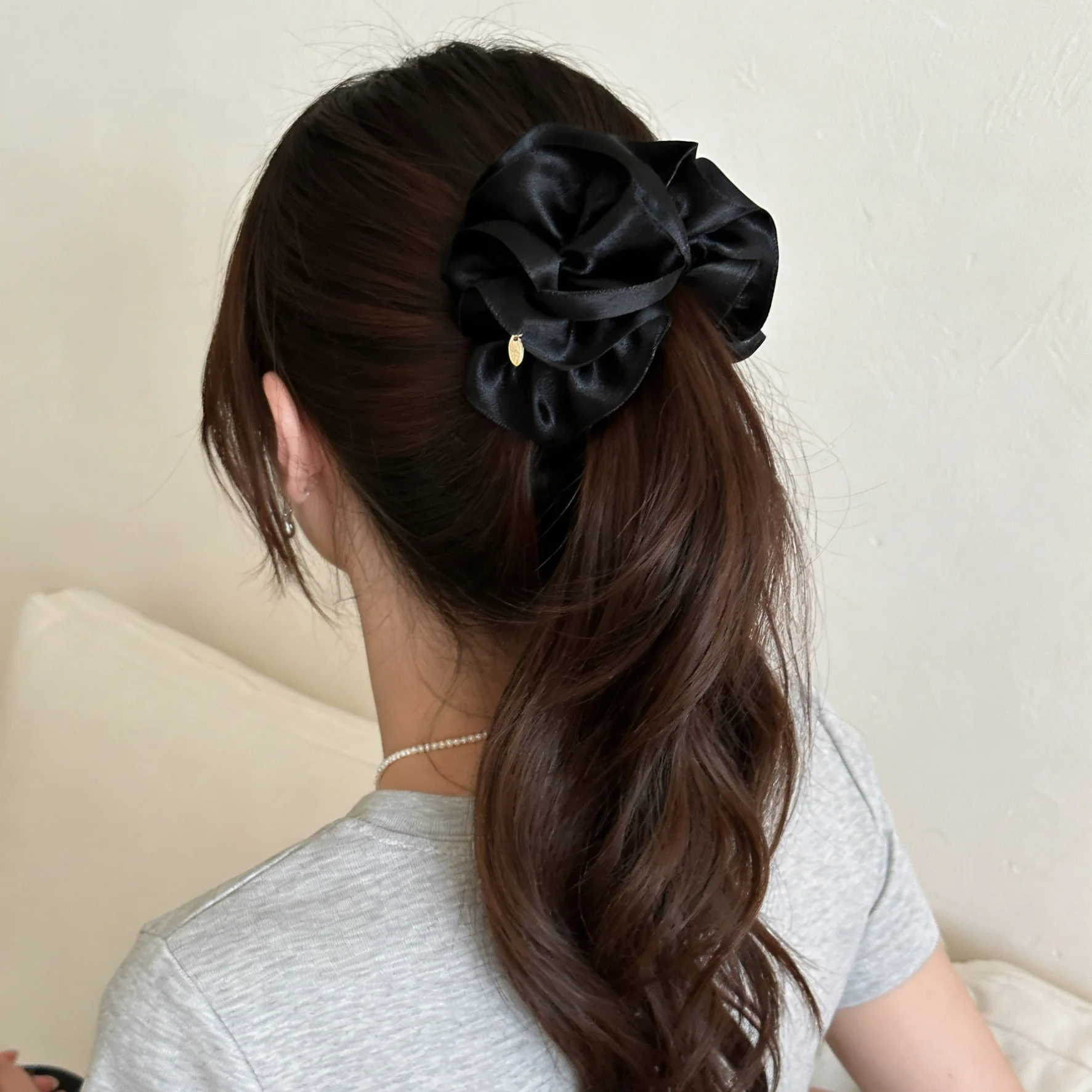 Satin Pleated Banana Hair Clip for Women French Elegant Back of Head Updo Twist Clip 2026 New Daily Wear