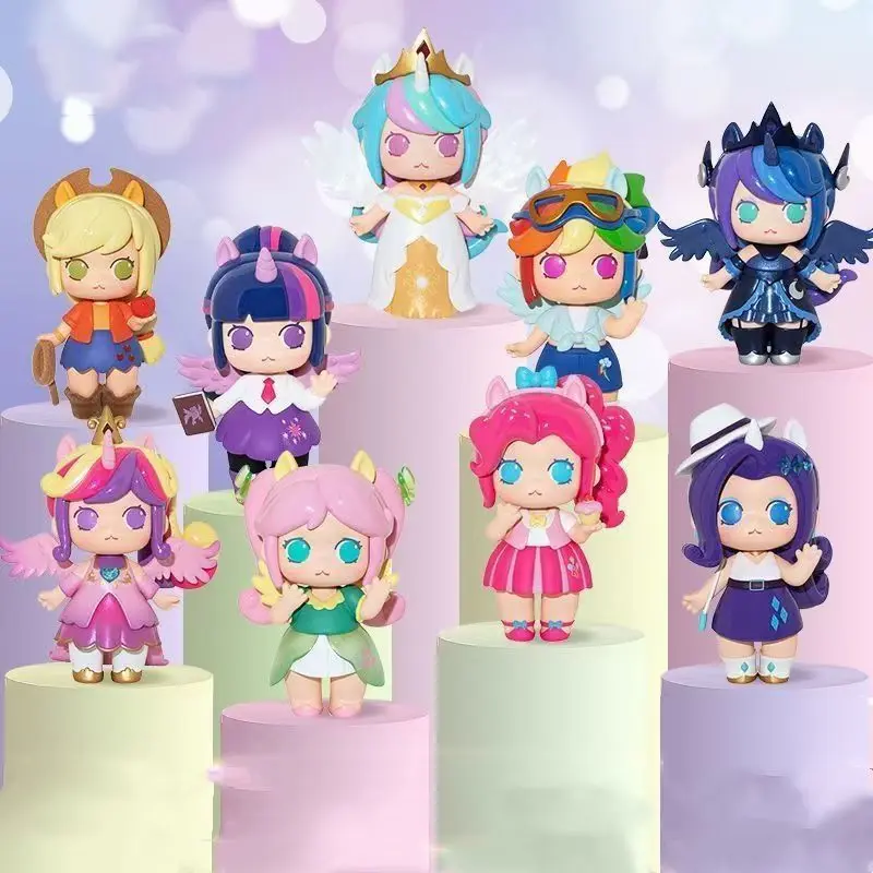 My Little Pony Blind Box Twi Anime Figure Dashie Figures Q Version Model Pvc Statue Collection Desk Ornament Toys Birthday Gifts