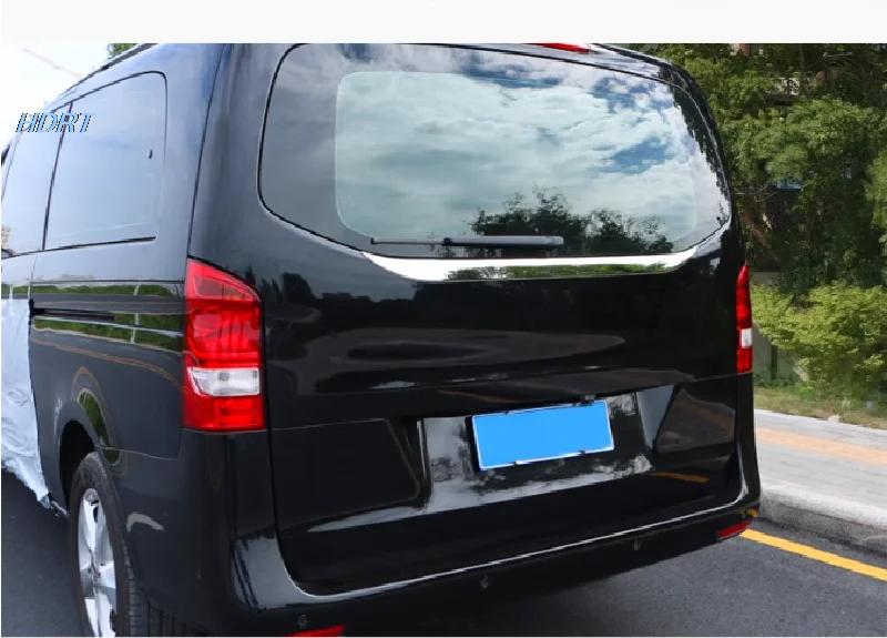 ABS Chrome 1pc Rear Trunk Door Lid Cover Trims For Mercedes-Benz Vito V260 V250 2016 2017 2018 2019 2020 2021 2022