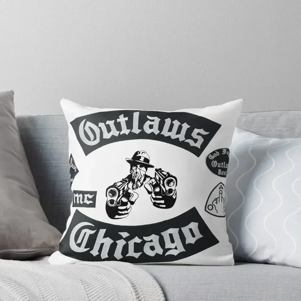 

CHICAGO OUTLAWS MOTORCYCLE CLUB Throw Pillow Bed pillowcases Custom Cushion autumn decoration Cushion Child pillow