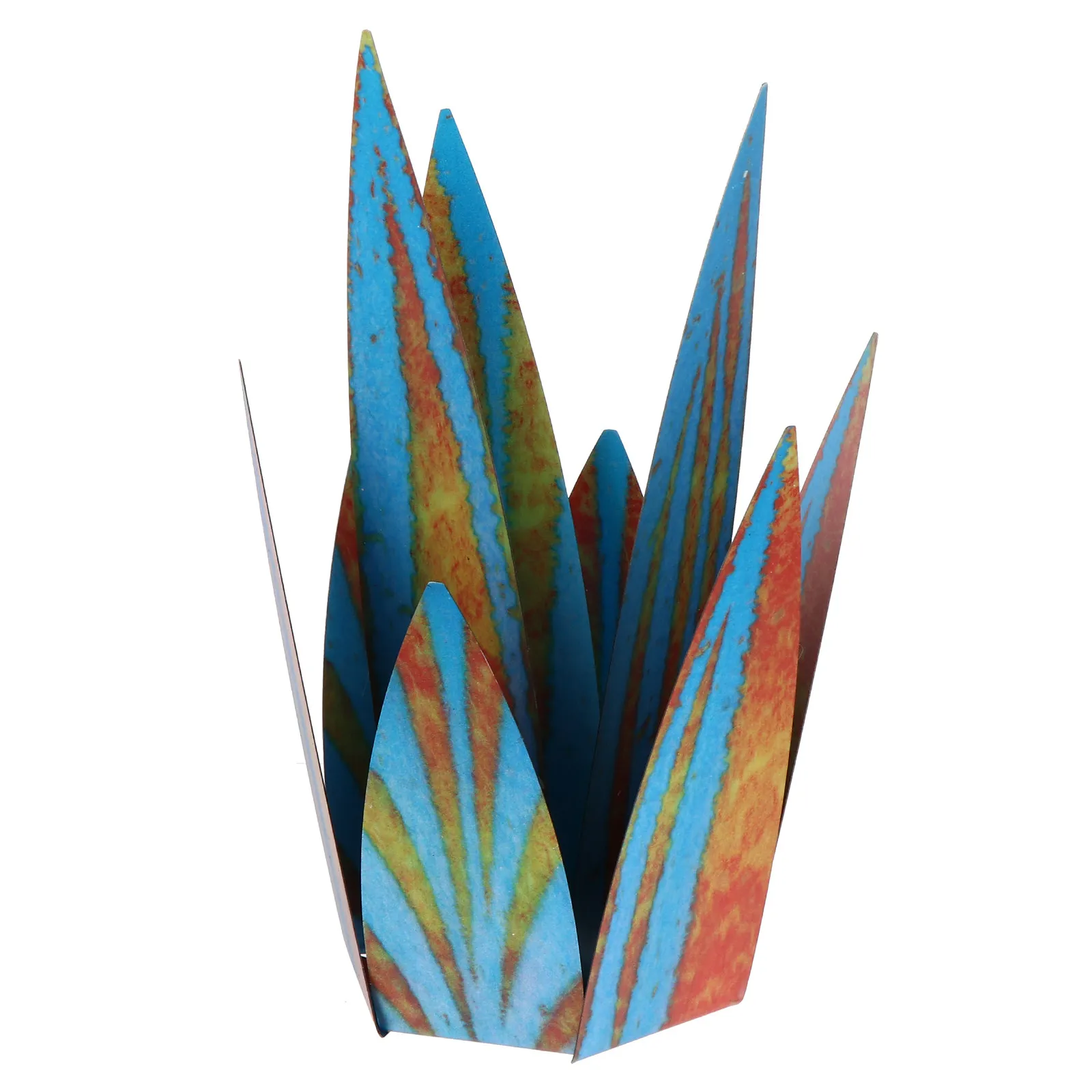 1Set Metal Iron Garden Flower Decoration Dragon Tongue Agave Outdoor Patio Lawn Ornament Art Piece Metal Flower