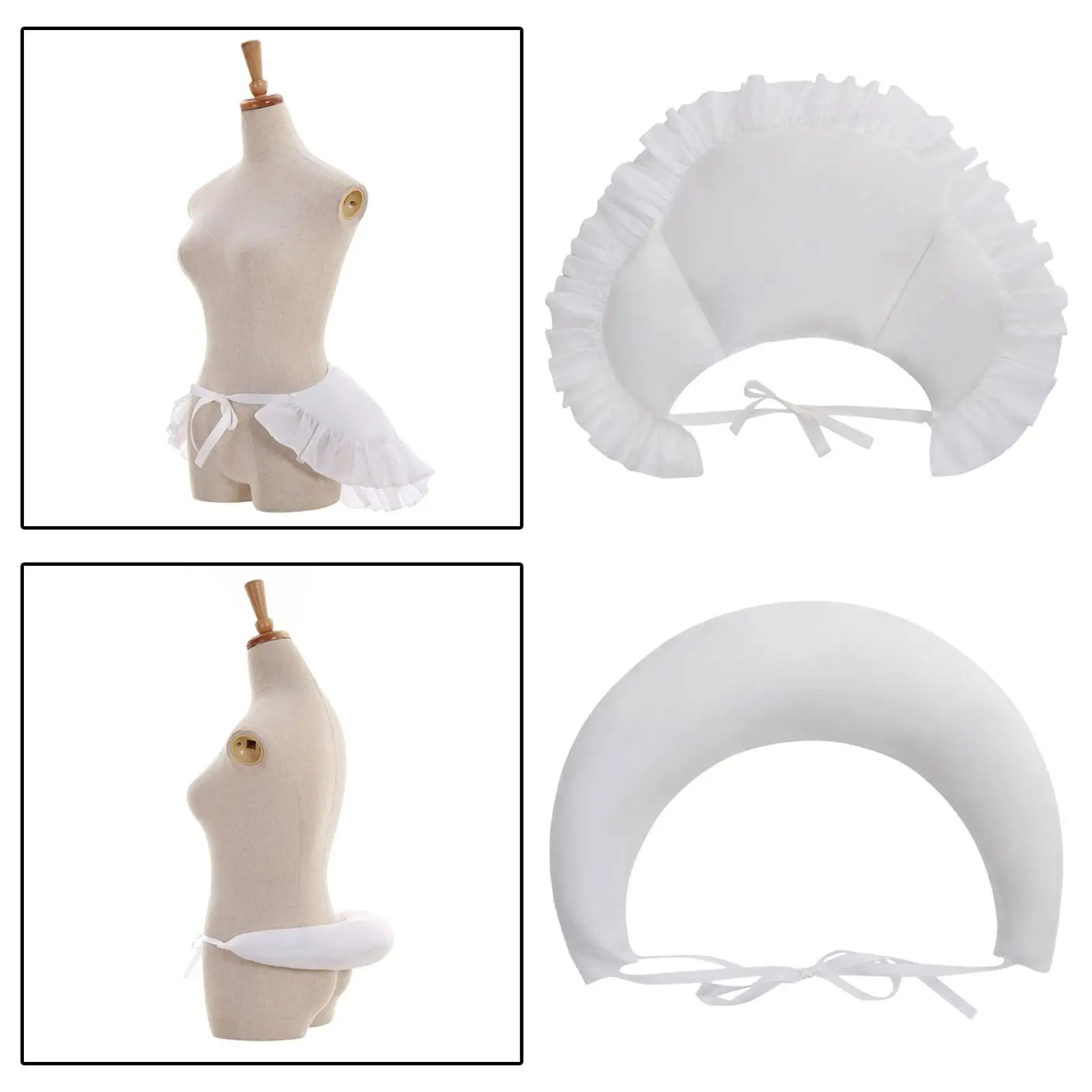 Women White Bustle …