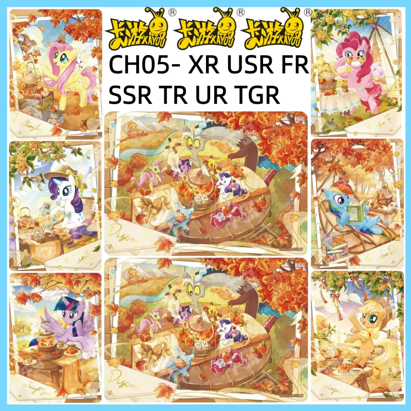 

KAYOU Genuine My Little Pony Cards Rainbow 5 XR UR SSR Rare Collection Card Cute Princess Anime Collection Card Toy Gift