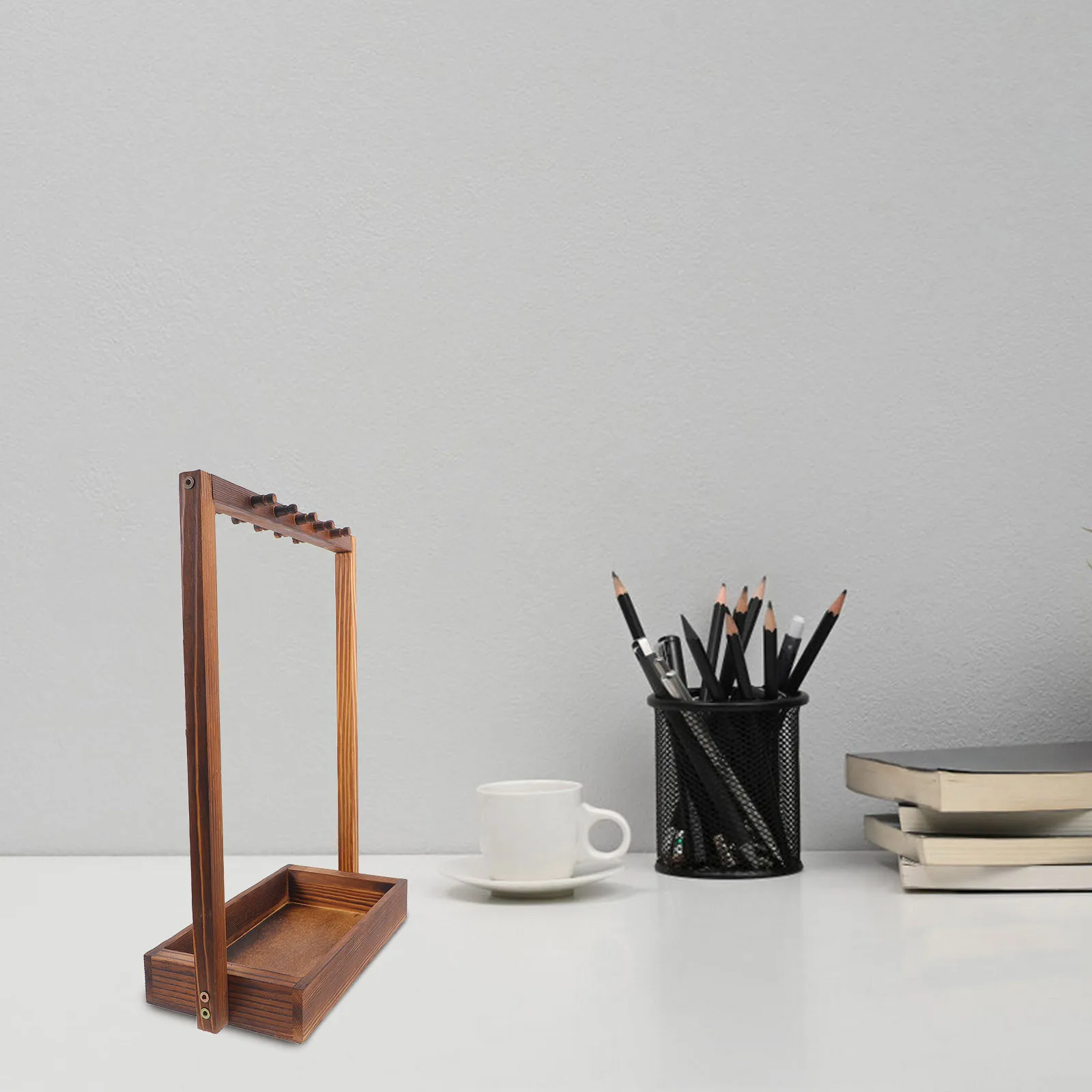 

Multi-Functional Vintage Desktop Brush Holder Pen Stand Organizer for Paint Brushes Pencils Jewelry Key Storage Decorative Pen