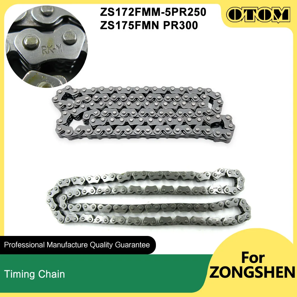 Chaîne de distribution de came pour moto OTOM ZS172FMM-5 ZS175FMN, 104 maillons RKM, pour moteur 4 temps ZONGSHEN PR250 PR300, accessoires