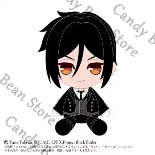 

Genuine Anime Black Butler Sebastian·Michaelis Cosplay Chibi Versions Fluffy Cotton Maumet Cartoon Puppet Plaything Xmas Gift