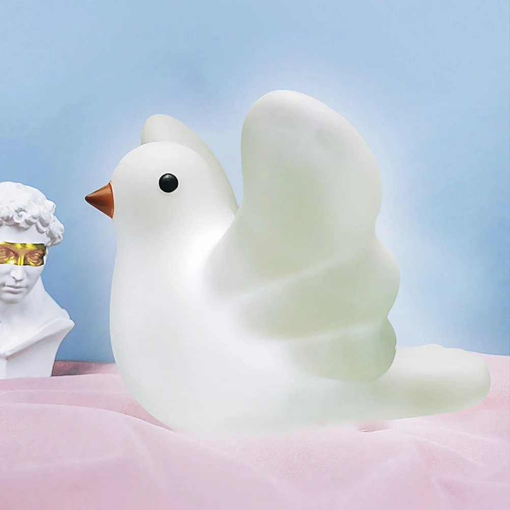 

Night Light Nursery Lamp Bedroom Lights for Table Desk Nightlights Cartoon White Dove