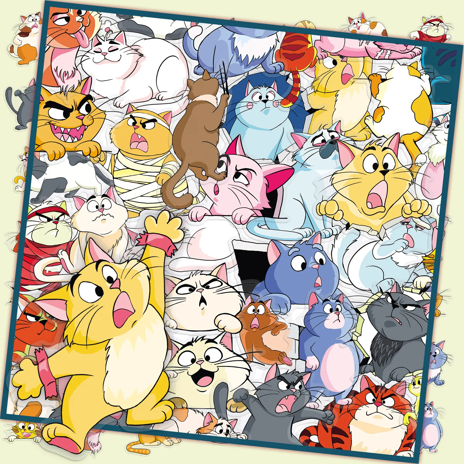 

10/50PCS Cartoon Cute Transparent Cat PET Graffiti Sticker DIY Decoration Mobile Phone Case Notebook Water Cup Kids Toys Gifts