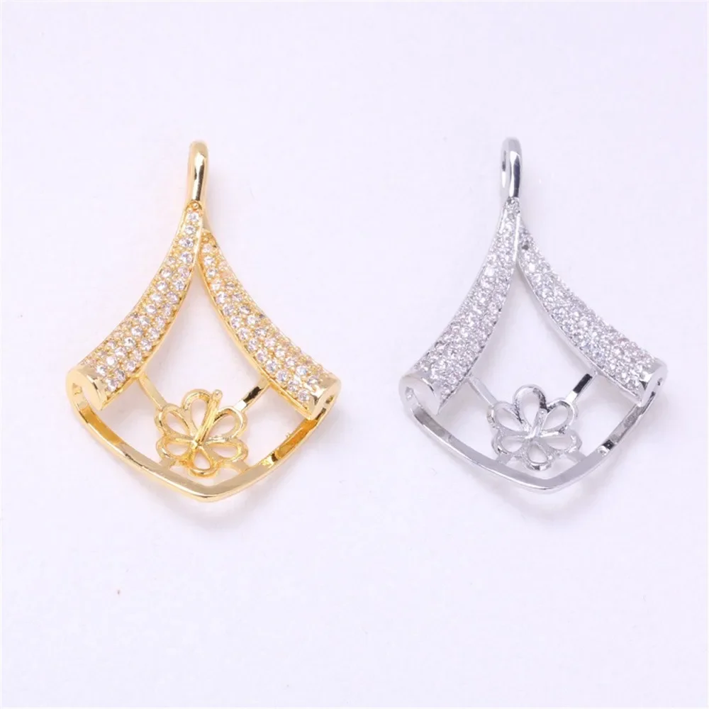 

DIY позолоченная подвеска с жемчугом, аксессуары для изготовления ювелирных изделий ручной работы, фурнитура для ювелирных изделий без жемчуга без цепочки