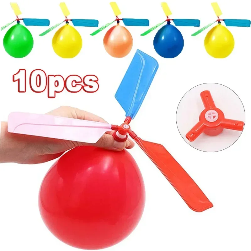 1-10 pz creativo palloncino elicottero giocattoli bambini sport all\'aria aperta giocattolo portatile elettrico palloncino aereo interattivo festa