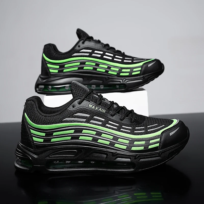 

2025 New Youth Casual Men's Shoes Mesh Thick-Soled Running Shoes Full-Length Air Cushion Shoes Comfortable Sports Shoes