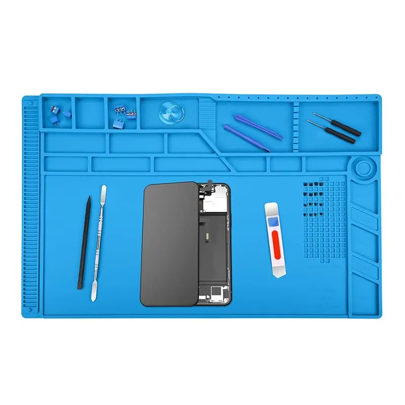 A7THK-S-180 محطة عمل متعددة الأغراض مع شبكات - حصيرة لحام من السيليكون مصممة لإصلاح الساعة والهاتف والكمبيوتر المحمول #2