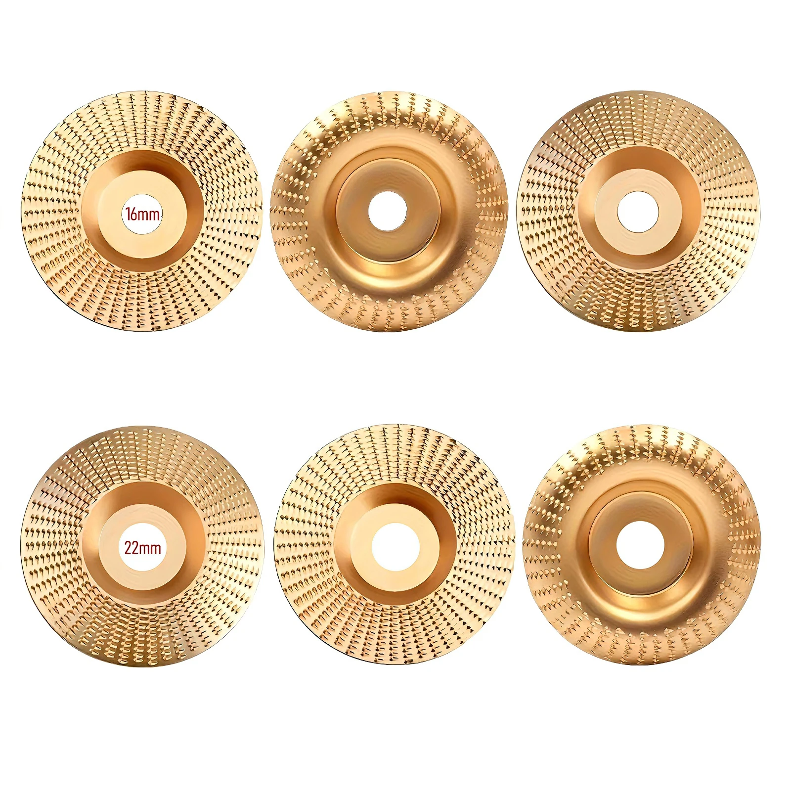 1/3 PCS Angle Grinder Wood Grinding Wheel 100mm Barbed Teeth Sanding Disc 16/22mm Inner Hole for Wood Carving Shaping Polishing